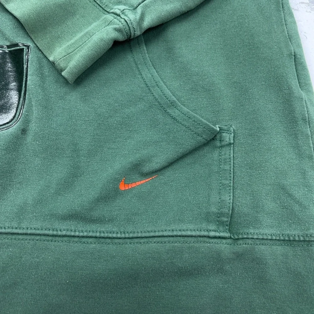 Vintage Miami Hurricanes Shirt Women Medium Green‎ Tee Hoodie V Neck Nike Y2K *